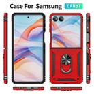 For Samsung Galaxy Z Flip7 5G Shockproof TPU + PC Phone Case with Holder(Red) - 2