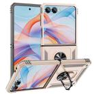For Samsung Galaxy Z Flip7 5G Shockproof TPU + PC Phone Case with Holder(Gold) - 1