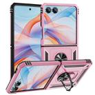 For Samsung Galaxy Z Flip7 5G Shockproof TPU + PC Phone Case with Holder(Pink) - 1