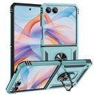 For Samsung Galaxy Z Flip7 5G Shockproof TPU + PC Phone Case with Holder(Dark Green) - 1