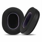 2pcs Ice Silk Cloth Replacement Earpads For Audio Technica ATH-MSR7 / M50X / M40(Black Purple) - 1