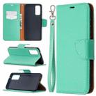 For Samsung Galaxy S20 FE 5G / S20 Lite Litchi Texture Pure Color Horizontal Flip PU Leather Case with Holder & Card Slots & Wallet & Lanyard(Green) - 1