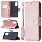 For Samsung Galaxy S20 FE 5G / S20 Lite Litchi Texture Pure Color Horizontal Flip PU Leather Case with Holder & Card Slots & Wallet & Lanyard(Rose Gold) - 1