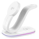 3 in 1 Phone / Earphone / Watch Universal Wireless Charger(White) - 1