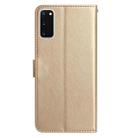 For Samsung Galaxy S20 5G Rose Flower Embossing Pattern Leather Phone Case(Gold) - 2