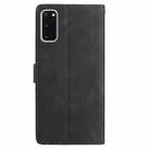 For Samsung Galaxy S20 5G Rose Flower Embossing Pattern Leather Phone Case(Black) - 3