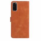 For Samsung Galaxy S20 5G Rose Flower Embossing Pattern Leather Phone Case(Brown) - 3