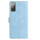For Samsung Galaxy S20 FE 5G Rose Flower Embossing Pattern Leather Phone Case(Sky Blue) - 2