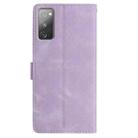 For Samsung Galaxy S20 FE 5G Rose Flower Embossing Pattern Leather Phone Case(Light Purple) - 3