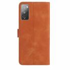 For Samsung Galaxy S20 FE 5G Rose Flower Embossing Pattern Leather Phone Case(Brown) - 3