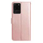 For Samsung Galaxy S20 Ultra 5G Rose Flower Embossing Pattern Leather Phone Case(Rose Gold) - 3