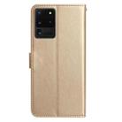For Samsung Galaxy S20 Ultra 5G Rose Flower Embossing Pattern Leather Phone Case(Gold) - 2