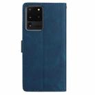 For Samsung Galaxy S20 Ultra 5G Rose Flower Embossing Pattern Leather Phone Case(Dark Blue) - 3