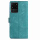 For Samsung Galaxy S20 Ultra 5G Rose Flower Embossing Pattern Leather Phone Case(Green) - 3