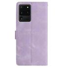 For Samsung Galaxy S20 Ultra 5G Rose Flower Embossing Pattern Leather Phone Case(Light Purple) - 3