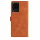 For Samsung Galaxy S20 Ultra 5G Rose Flower Embossing Pattern Leather Phone Case(Brown) - 3