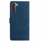 For Samsung Galaxy S21+ 5G Rose Flower Embossing Pattern Leather Phone Case(Dark Blue) - 3