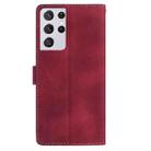 For Samsung Galaxy S21 Ultra 5G Rose Flower Embossing Pattern Leather Phone Case(Red) - 3