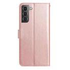 For Samsung Galaxy S22 5G Rose Flower Embossing Pattern Leather Phone Case(Rose Gold) - 3