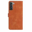 For Samsung Galaxy S22 5G Rose Flower Embossing Pattern Leather Phone Case(Brown) - 3