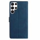 For Samsung Galaxy S22 Ultra 5G Rose Flower Embossing Pattern Leather Phone Case(Dark Blue) - 3