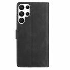For Samsung Galaxy S22 Ultra 5G Rose Flower Embossing Pattern Leather Phone Case(Black) - 3