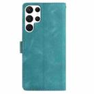 For Samsung Galaxy S22 Ultra 5G Rose Flower Embossing Pattern Leather Phone Case(Green) - 3