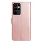 For Samsung Galaxy S23 Ultra 5G Rose Flower Embossing Pattern Leather Phone Case(Rose Gold) - 3