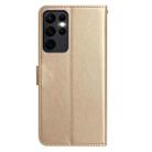 For Samsung Galaxy S23 Ultra 5G Rose Flower Embossing Pattern Leather Phone Case(Gold) - 2