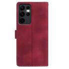 For Samsung Galaxy S23 Ultra 5G Rose Flower Embossing Pattern Leather Phone Case(Red) - 3