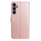 For Samsung Galaxy S24+ 5G Rose Flower Embossing Pattern Leather Phone Case(Rose Gold) - 3