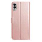 For Samsung Galaxy S25 Edge 5G Rose Flower Embossing Pattern Leather Phone Case(Rose Gold) - 3