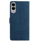 For Samsung Galaxy S25 Edge 5G Rose Flower Embossing Pattern Leather Phone Case(Dark Blue) - 3