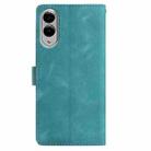 For Samsung Galaxy S25 Edge 5G Rose Flower Embossing Pattern Leather Phone Case(Green) - 3
