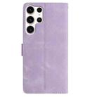 For Samsung Galaxy S25 Ultra 5G Rose Flower Embossing Pattern Leather Phone Case(Light Purple) - 3