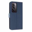 For OPPO Reno12 Pro 5G Metal Bow Leather Phone Case with Hand Strap(Dark Blue) - 3