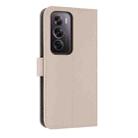For OPPO Reno12 Pro 5G Metal Bow Leather Phone Case with Hand Strap(Apricot) - 3