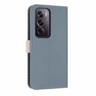 For OPPO Reno12 Pro 5G Metal Bow Leather Phone Case with Hand Strap(Light Blue) - 3
