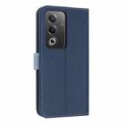 For OPPO A5 5G Global / A3 4G Global Metal Bow Leather Phone Case with Hand Strap(Dark Blue) - 3