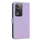 For OPPO A5 5G Global / A3 4G Global Metal Bow Leather Phone Case with Hand Strap(Purple) - 3