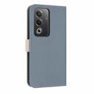 For OPPO A5 5G Global / A3 4G Global Metal Bow Leather Phone Case with Hand Strap(Light Blue) - 3