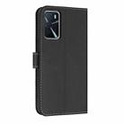 For OPPO A16 Metal Bow Leather Phone Case with Hand Strap(Black) - 3