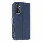For OPPO A36 4G / A76 / A96 Metal Bow Leather Phone Case with Hand Strap(Dark Blue) - 3