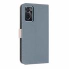 For OPPO A36 4G / A76 / A96 Metal Bow Leather Phone Case with Hand Strap(Light Blue) - 3