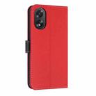 For OPPO A38 4G Global / A18 Metal Bow Leather Phone Case with Hand Strap(Red) - 3