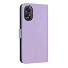 For OPPO A38 4G Global / A18 Metal Bow Leather Phone Case with Hand Strap(Purple) - 3
