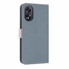For OPPO A38 4G Global / A18 Metal Bow Leather Phone Case with Hand Strap(Light Blue) - 3
