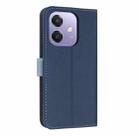 For OPPO A40 4G Global / A60 Metal Bow Leather Phone Case with Hand Strap(Dark Blue) - 3