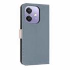 For OPPO A40 4G Global / A60 Metal Bow Leather Phone Case with Hand Strap(Light Blue) - 3