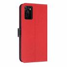 For OPPO A55s 5G Japan Metal Bow Leather Phone Case with Hand Strap(Red) - 3